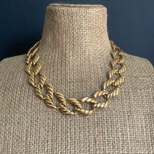 Vintage Napier gold tone choker necklace.